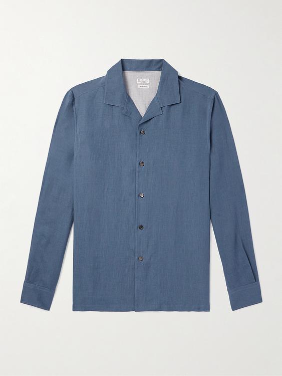 Dark grey casual shirt from Brunello Cucinelli