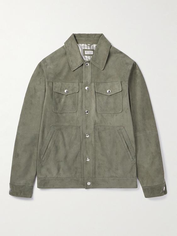 Taupe casual jacket from Brunello Cucinelli