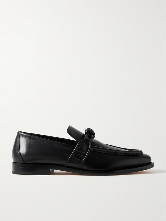 Black loafers from Bottega Veneta