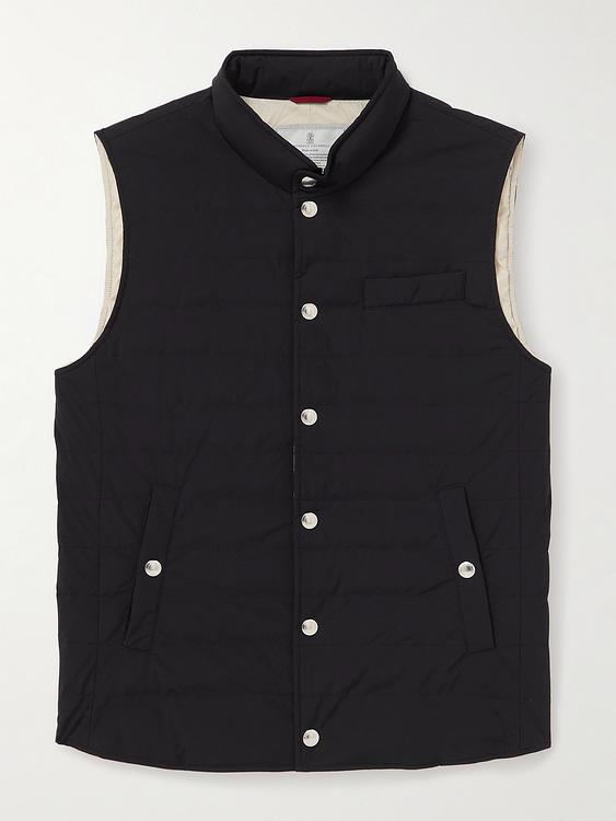 Black vest from Brunello Cucinelli