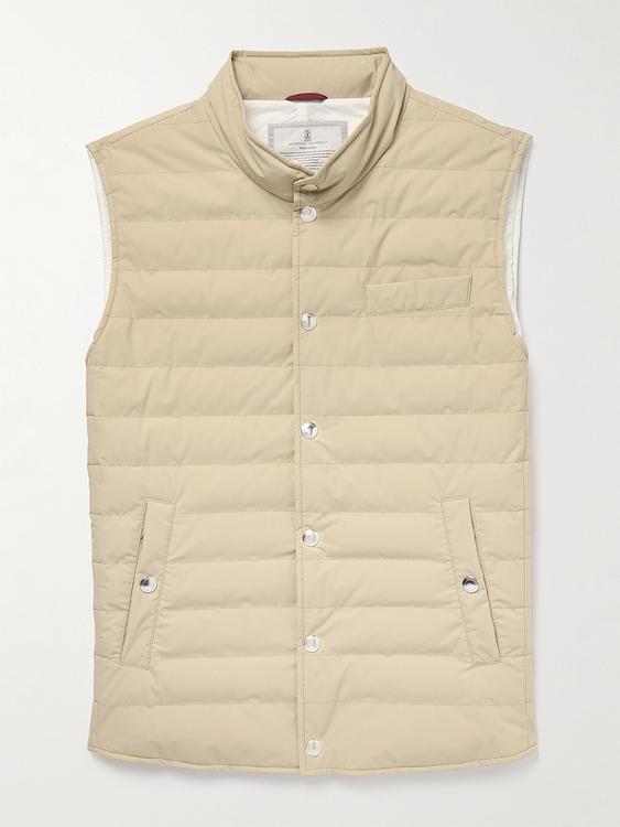 Beige vest from Brunello Cucinelli