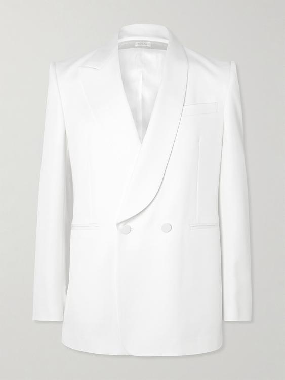 White double-breasted suit jacket from Alexander Mcqueen