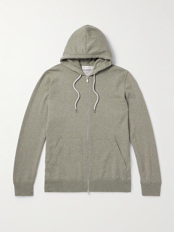 Grey hooded sweatshirt from Brunello Cucinelli