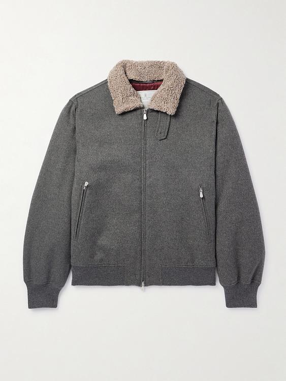 Dark grey casual jacket from Brunello Cucinelli