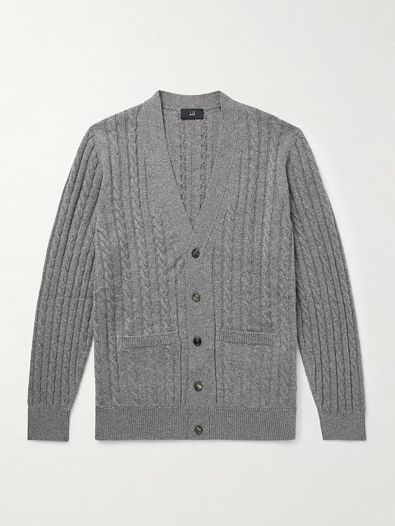 Grey cardigan from Dunhill