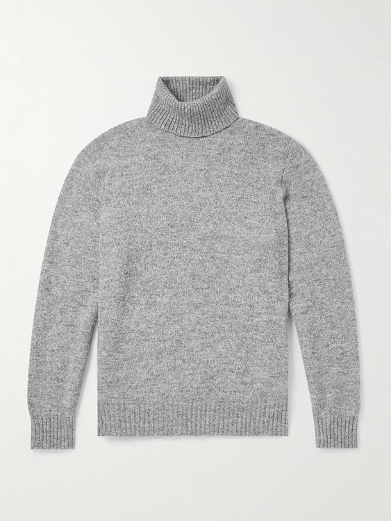 Grey turtleneck from Brunello Cucinelli