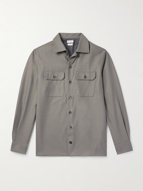Grey overshirt from Brunello Cucinelli