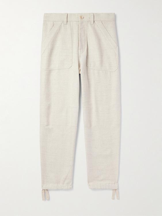 White linen trousers from Brunello Cucinelli