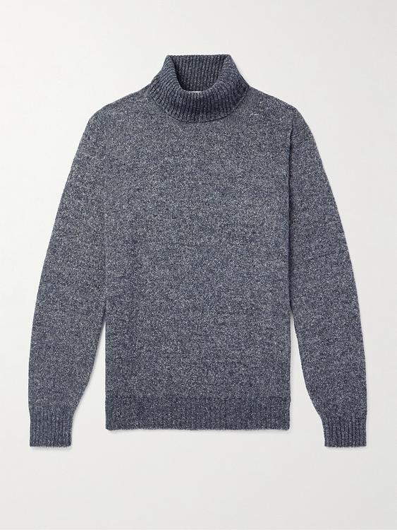 Dark grey turtleneck from Brunello Cucinelli
