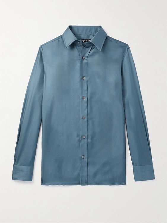 Dark grey casual shirt from Tom Ford