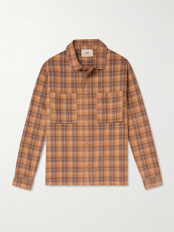 Checkered brown flannel shirt from Folk