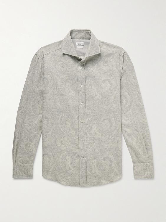 Grey casual shirt from Brunello Cucinelli