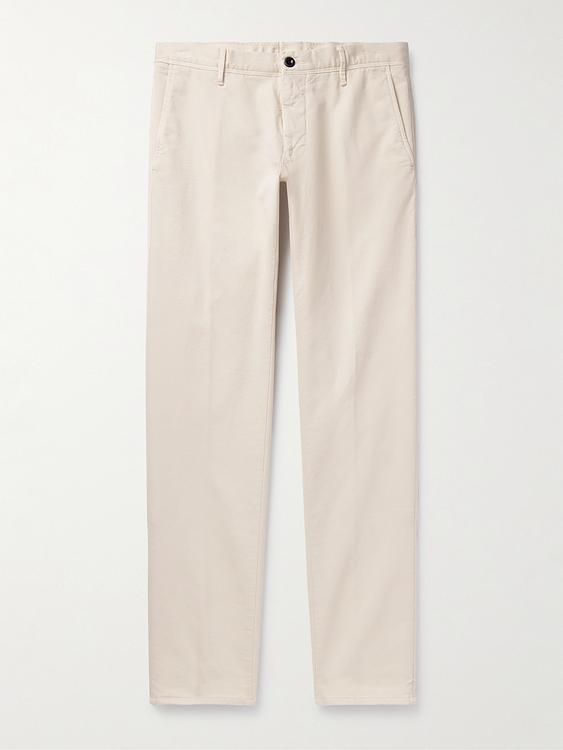 White chinos from Incotex