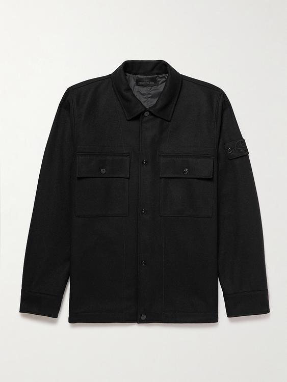 Black casual jacket from Stone Island