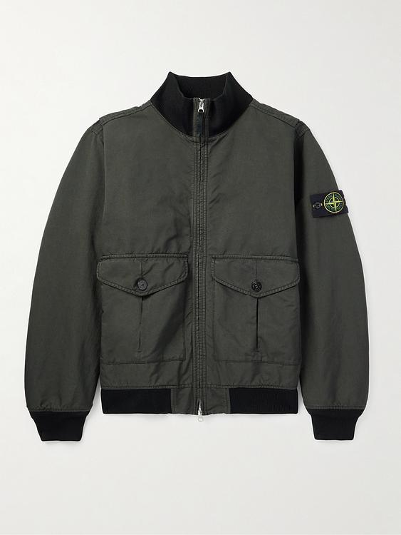 Dark grey bomber jacket from Stone Island
