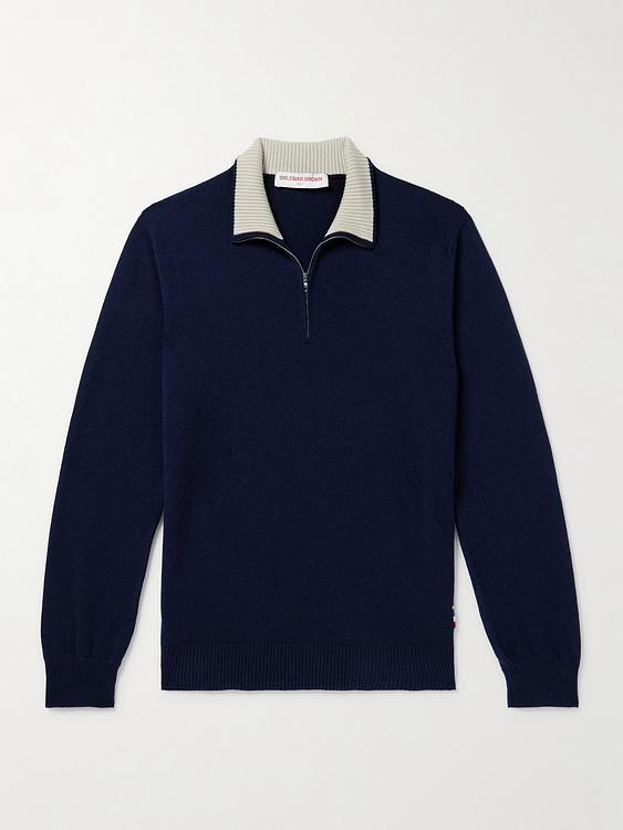 Dark blue half-zip from Orlebar Brown