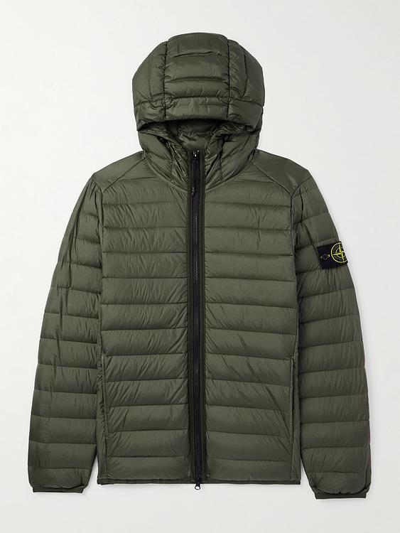 Dark green down jacket from Stone Island
