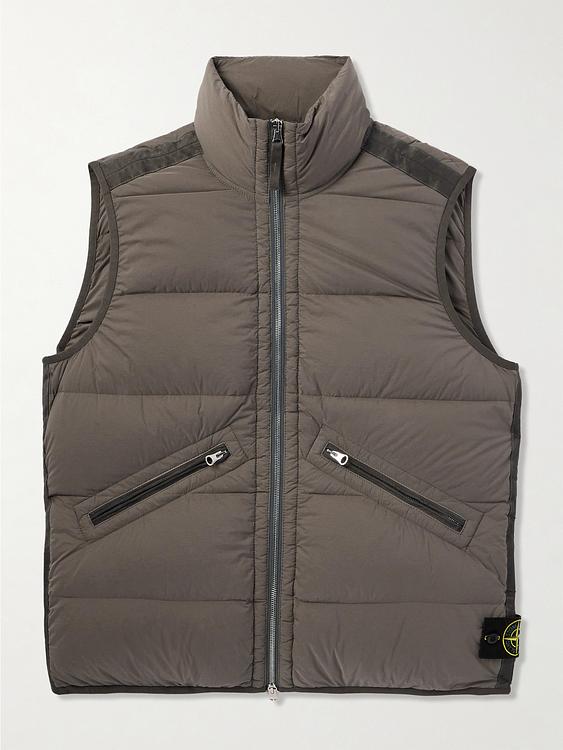 Taupe vest from Stone Island