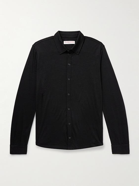 Black casual shirt from Orlebar Brown