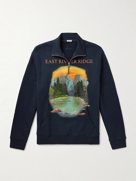 Print black half-zip from Loewe