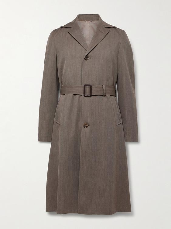 Taupe trench coat from Saman Amel
