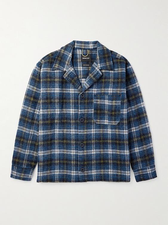Checkered dark blue flannel shirt from Howlin'
