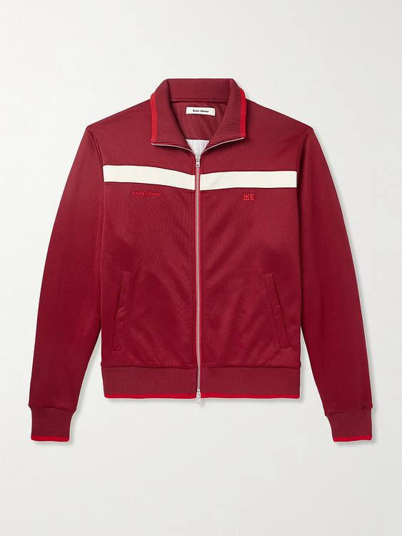 Dark red casual jacket from Wales Bonner