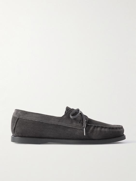 Dark grey boat shoes from Saman Amel