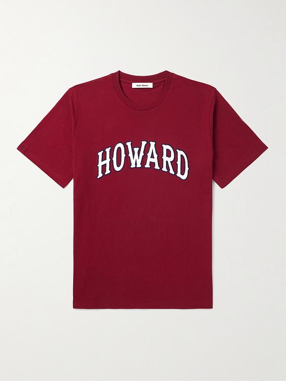 Print dark red t-shirt from Wales Bonner
