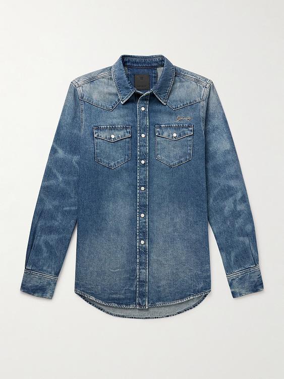 Dark grey denim shirt from Givenchy