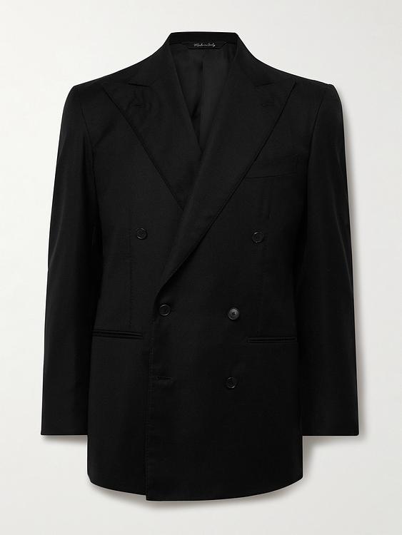Black double-breasted blazer from Saman Amel