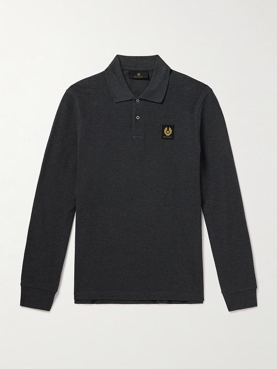 Black long sleeve polo shirt from Belstaff