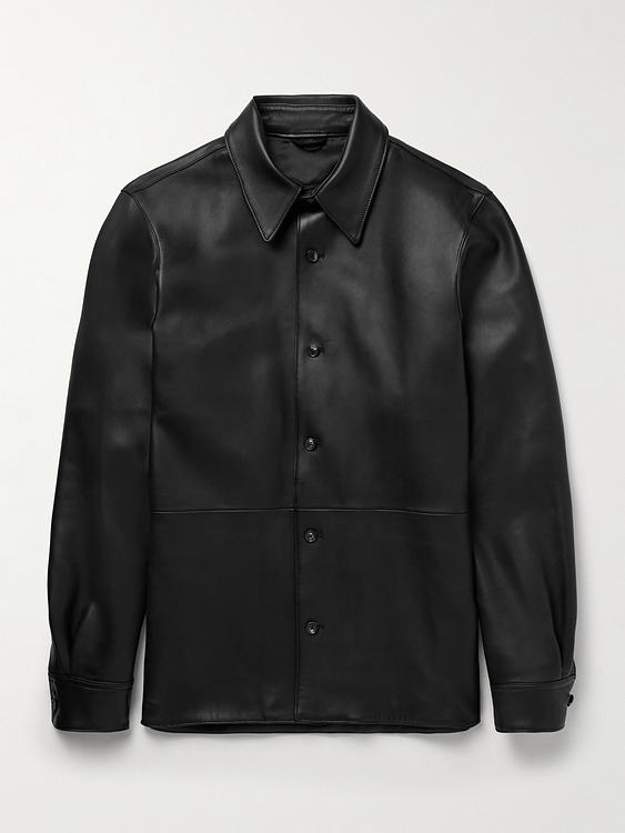 Black leather jacket from Saman Amel