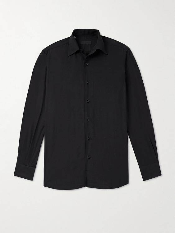 Black casual shirt from Saman Amel
