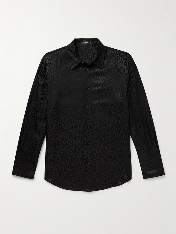 Black casual shirt from Versace