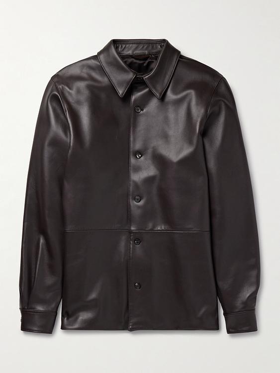 Black leather jacket from Saman Amel