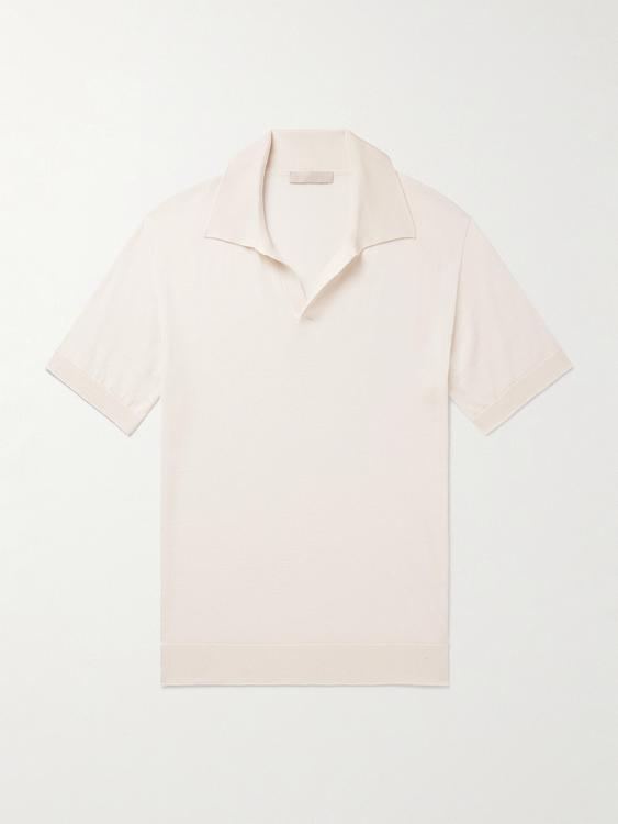 White short sleeve polo shirt from Saman Amel