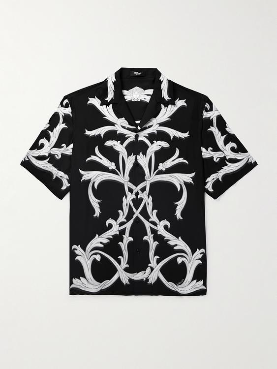Black short sleeve shirt from Versace