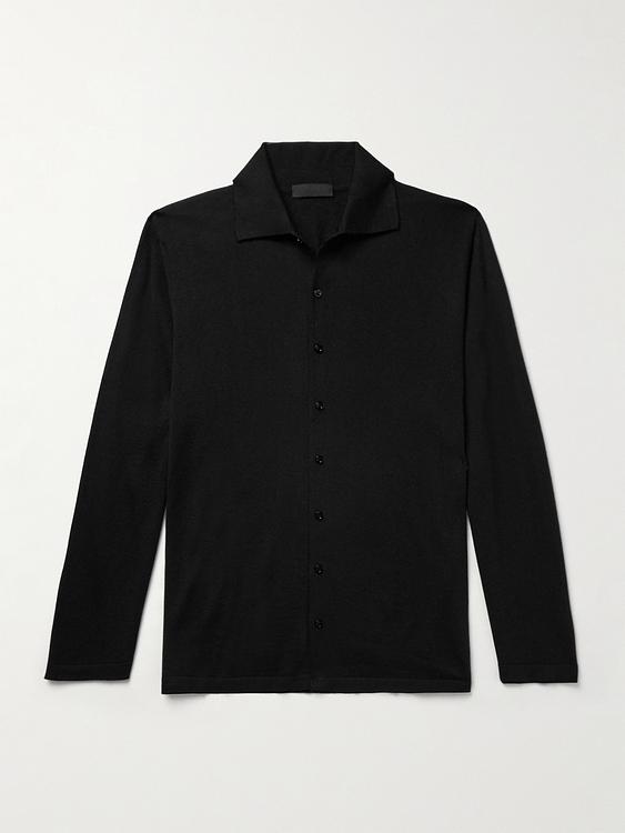 Black casual shirt from Saman Amel
