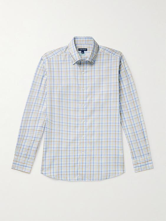 Checkered grey casual shirt from Peter Millar