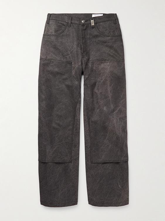Dark brown wide-leg casual trousers from Alexander Mcqueen