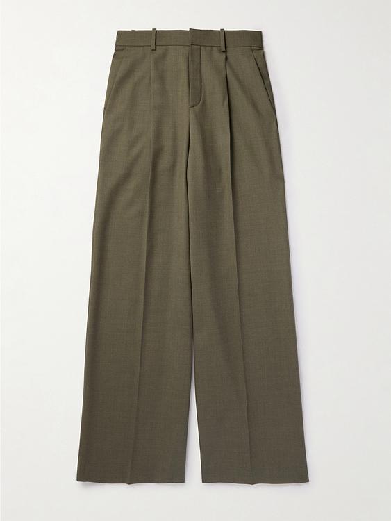 Dark green casual trousers from Saint Laurent