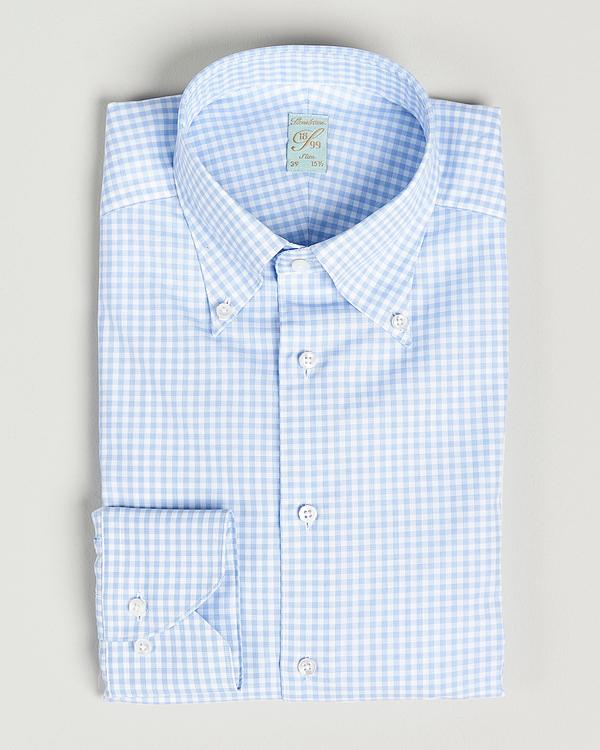 Checkered light blue business shirt from Stenströms