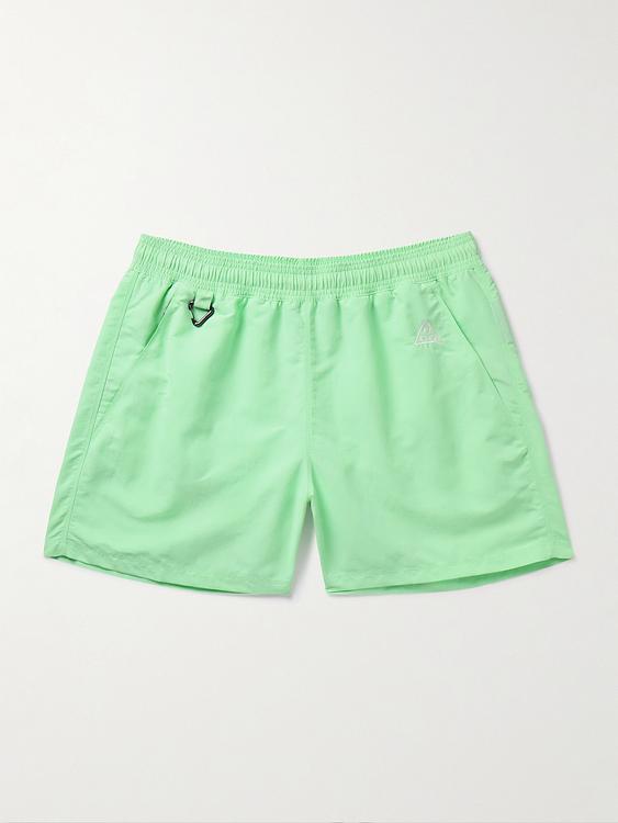 Light green running shorts from Nike