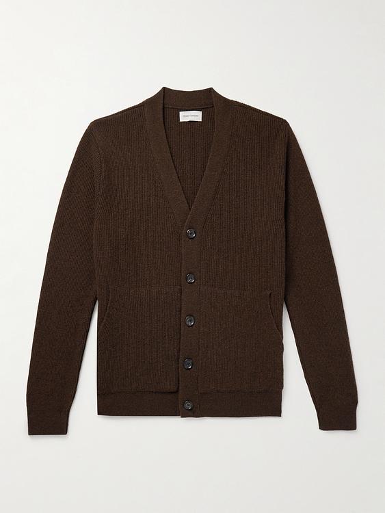 Dark brown cardigan from Oliver Spencer