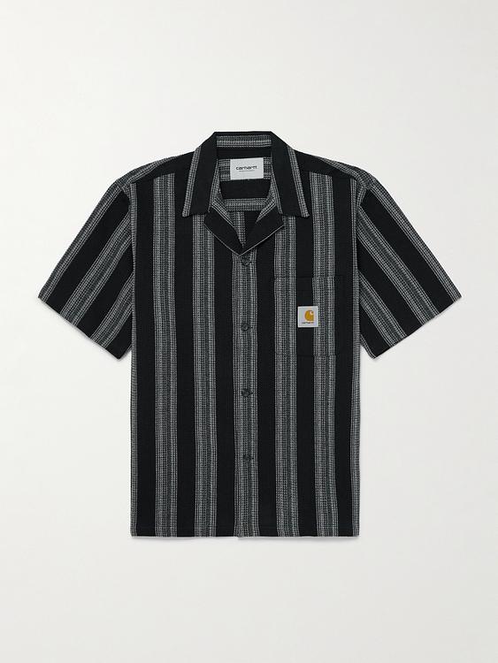 Striped black short sleeve shirt from Carhartt Wip