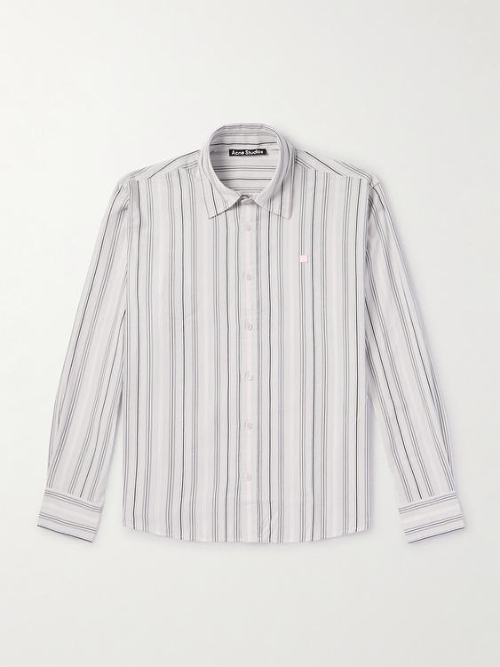 Striped white casual shirt from Acne Studios
