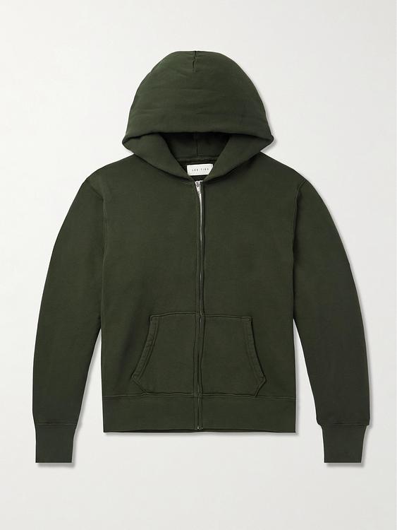 Dark green hooded sweatshirt from Les Tien