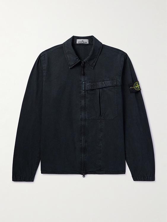 Black overshirt from Stone Island