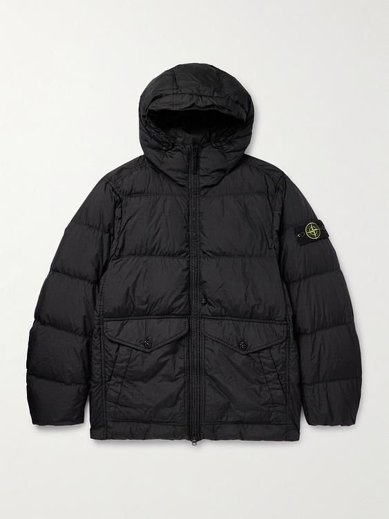 Black down jacket from Stone Island